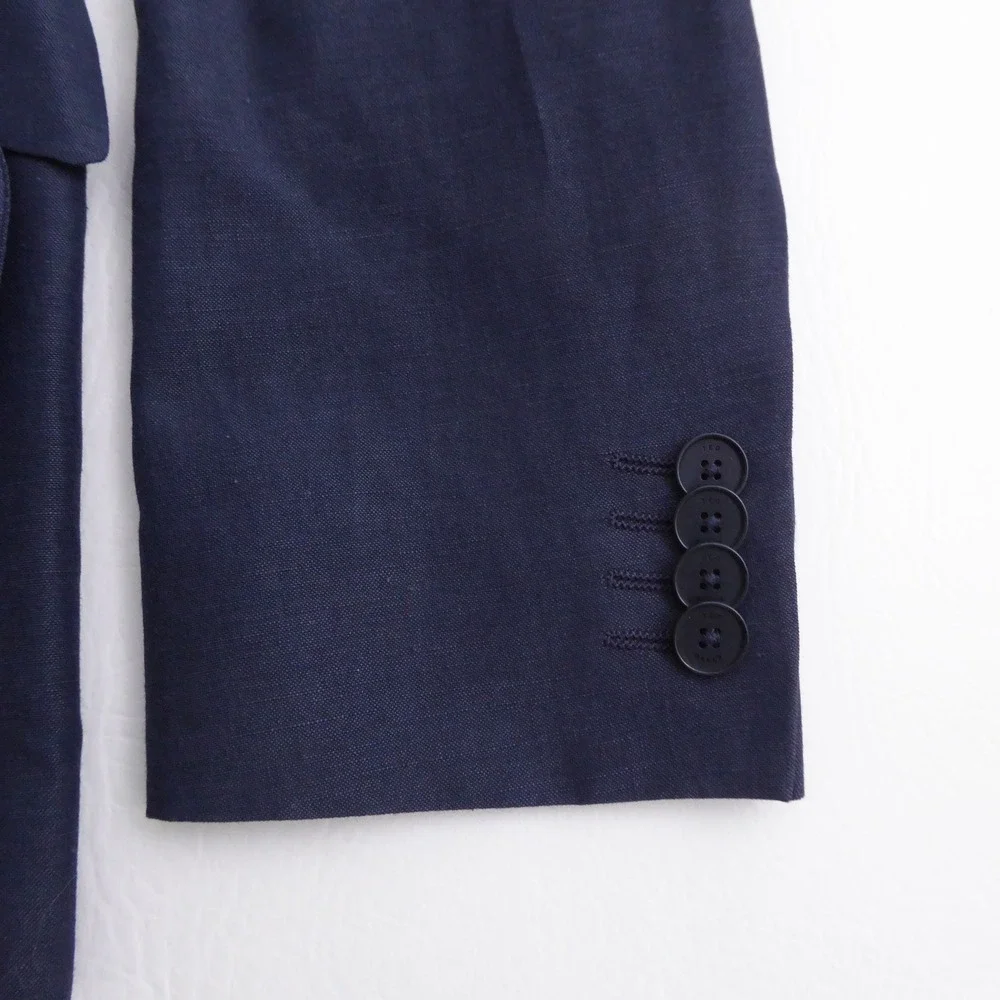 NEW Ted Baker Mens Lancej Slim Fit Organic Fibre Jacket Navy Blue Size 2 / 36R